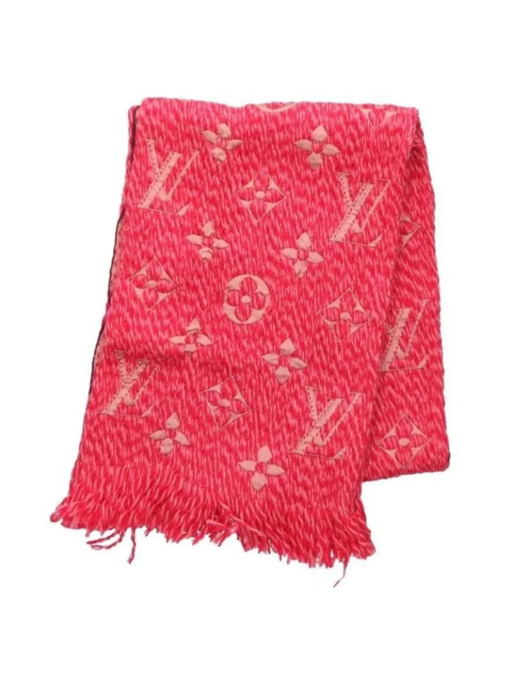 Louis Vuitton Echarpe Logo Mania Monogram Wool Silk Scarf